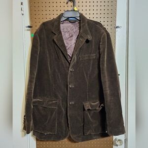 Vintage Polo Ralph Lauren Brown Corduroy Sport Coat Blazer Mens Size Extra Large